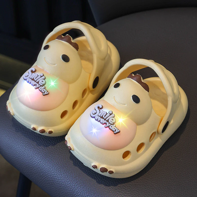 Cool and Bright LED Anti-slip Cartoon Children's Two-piece Slip-on Sandals - Image 3