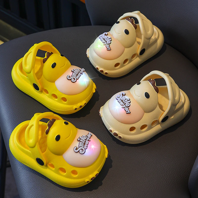 Cool and Bright LED Anti-slip Cartoon Children's Two-piece Slip-on Sandals - Image 7
