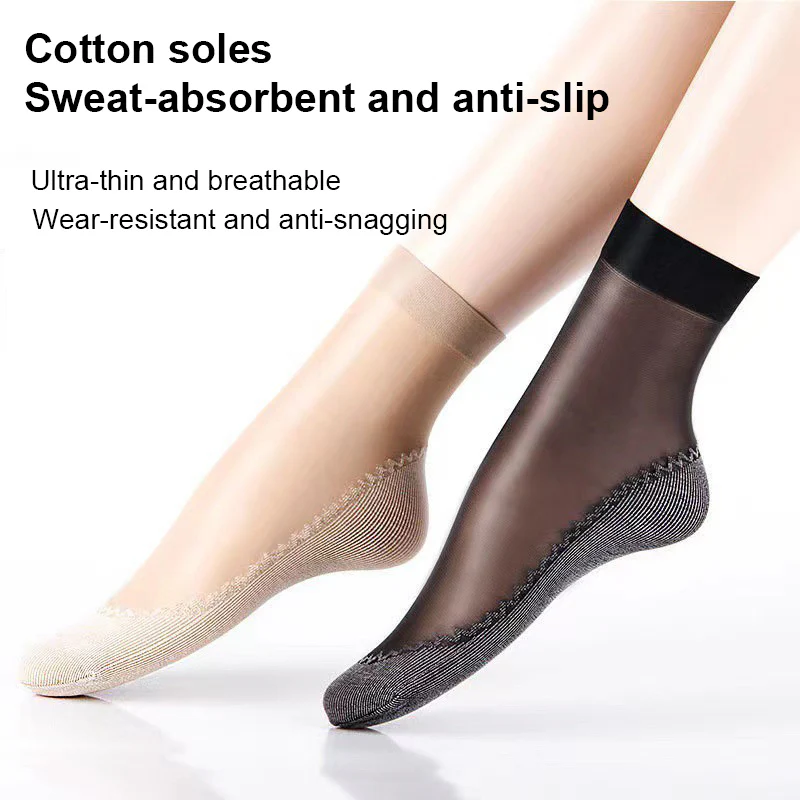 Cotton-soled Anti-snagging Sweat-absorbent Breathable Short Stockings - Image 3