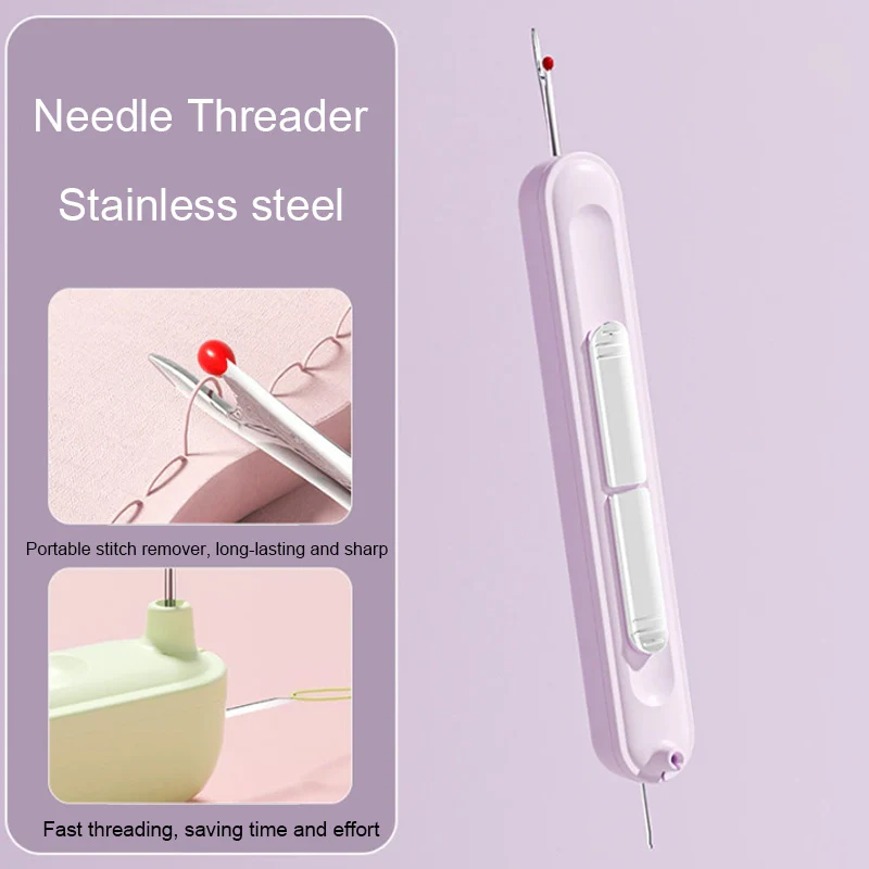 Dual-Head Hand Sewing Tool – 2-in-1 Needle Threader and Stitch Remover - Image 6