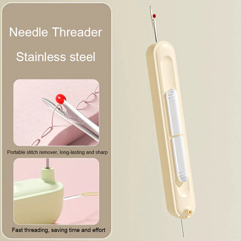 Dual-Head Hand Sewing Tool – 2-in-1 Needle Threader and Stitch Remover - Image 7