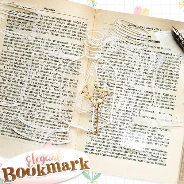 Easy-press Dried Flower Bookmark Sticker Set (20pcs) - Image 3