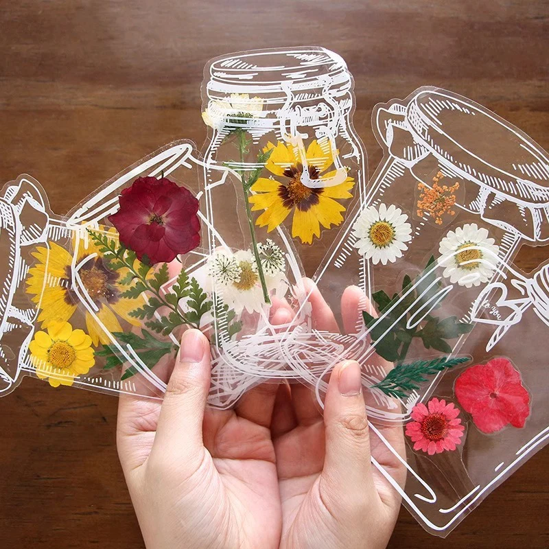 Easy-press Dried Flower Bookmark Sticker Set (20pcs) - Image 5