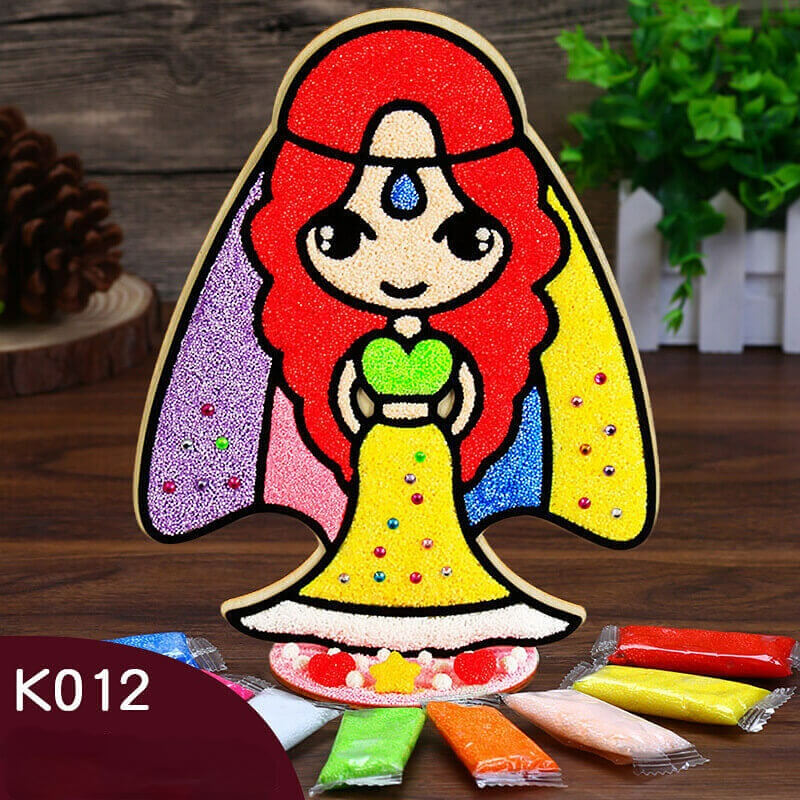 Handmade Clay Coloring DIY Puzzle Production-Snowflake Clay Painting - Image 4