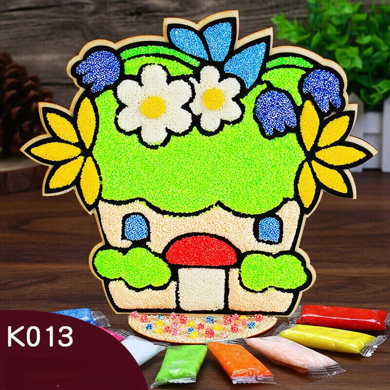 Handmade Clay Coloring DIY Puzzle Production-Snowflake Clay Painting - Image 5