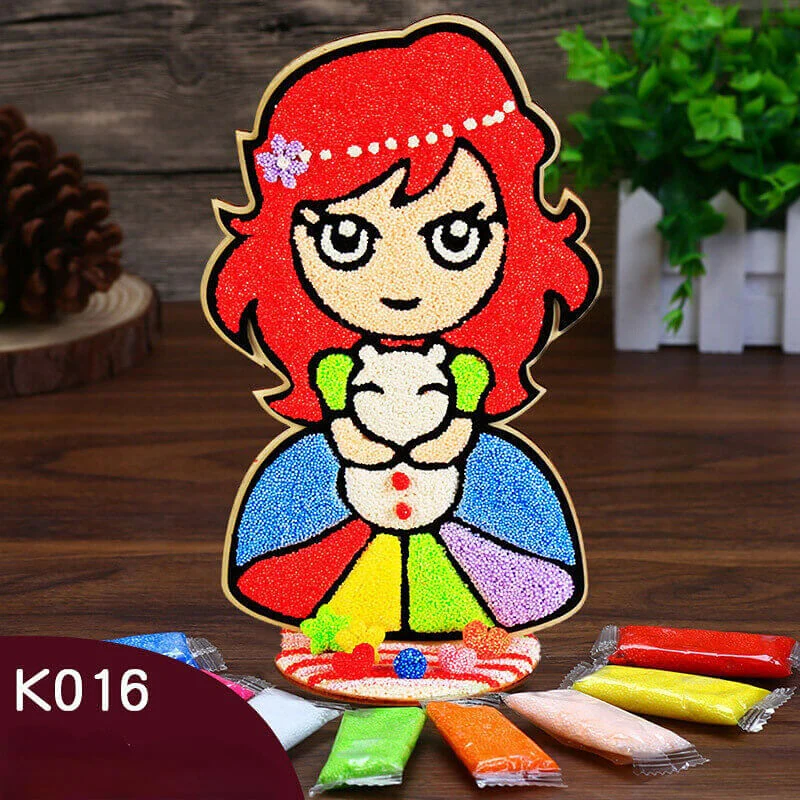 Handmade Clay Coloring DIY Puzzle Production-Snowflake Clay Painting - Image 8