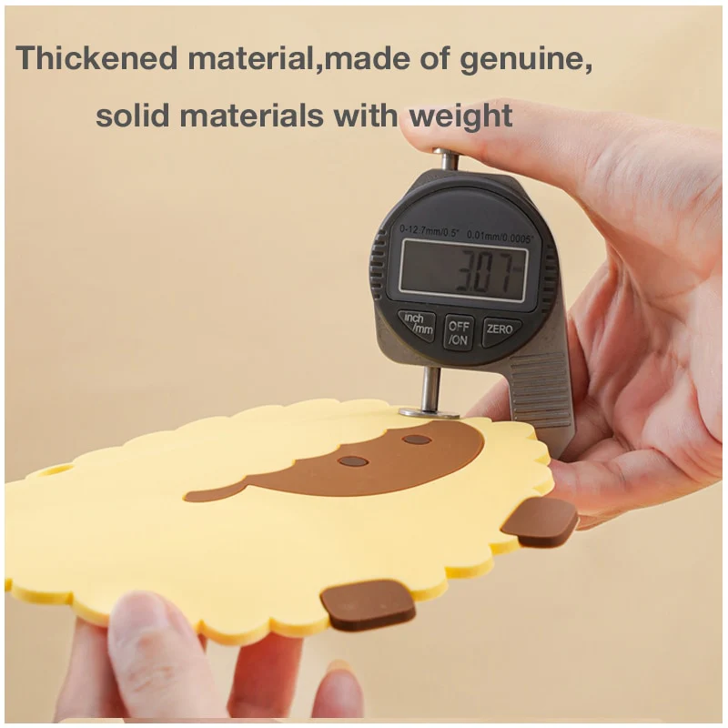 Household Thickened Food-Grade Silicone Heat Insulation Tea Cup Mat, Anti-Burn & High-Temperature Resistant - Image 3