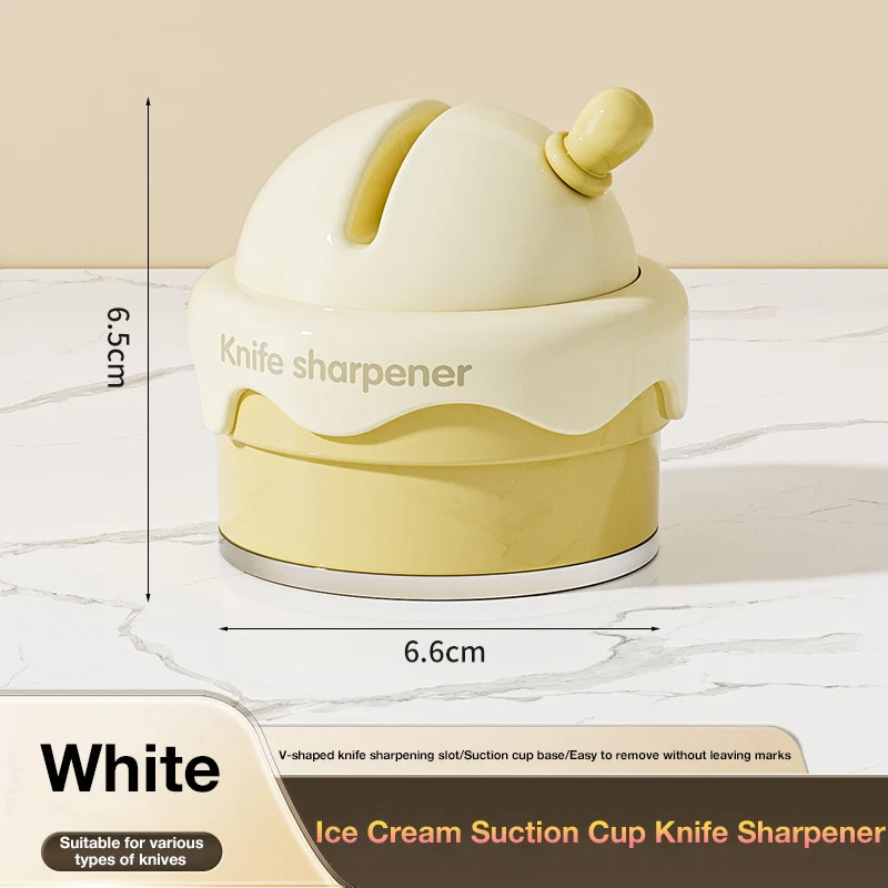 Ice Cream Suction Cup Knife Sharpener, Kitchen Tool for Sharpening Knives and Scissors at Home - Image 5