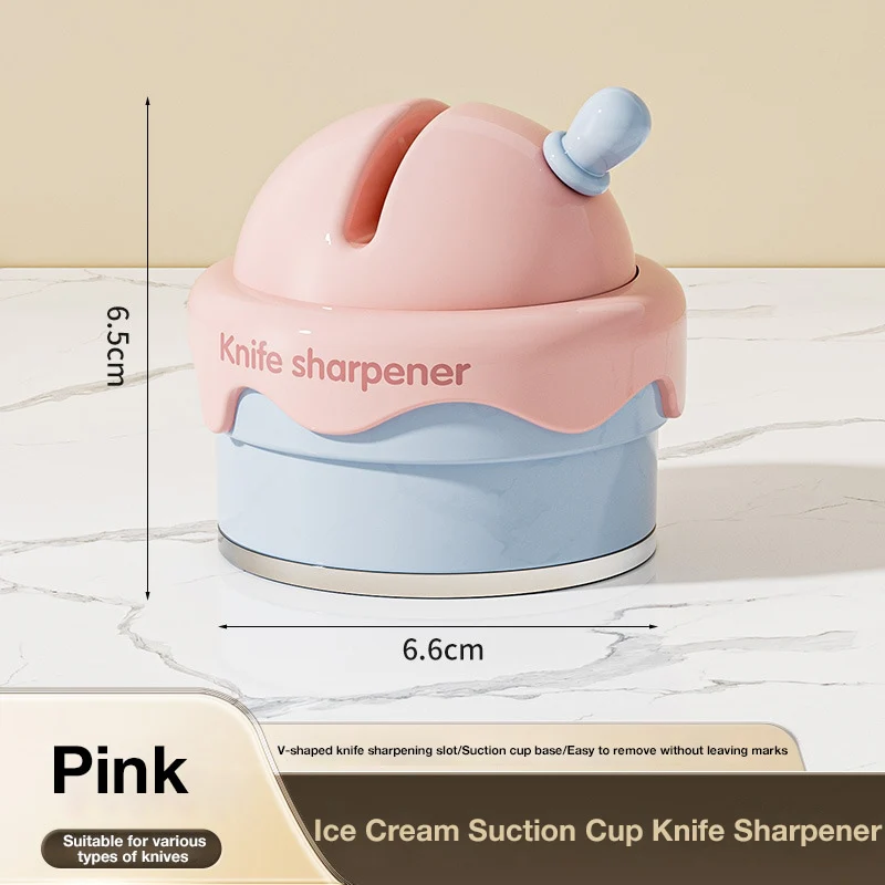 Ice Cream Suction Cup Knife Sharpener, Kitchen Tool for Sharpening Knives and Scissors at Home - Image 7