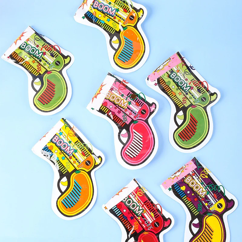 Inflatable Automatic Firework Gun, Mini Confetti Cannon, Hand-Thrown Streamer, Birthday Party Spray Tube - Image 3