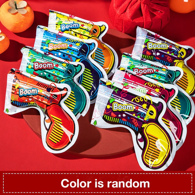 Inflatable Automatic Firework Gun, Mini Confetti Cannon, Hand-Thrown Streamer, Birthday Party Spray Tube - Image 4