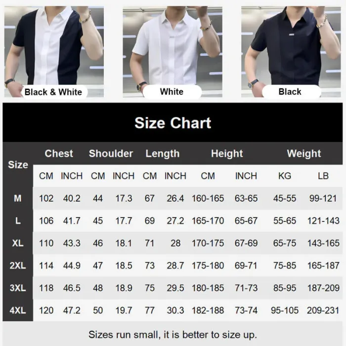 Men's Business Casual Patchwork Shirt - Image 7