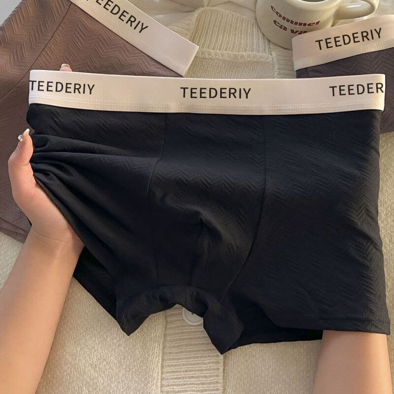 Men's Pure Cotton Breathable Comfortable Solid Color Boxers - Image 4