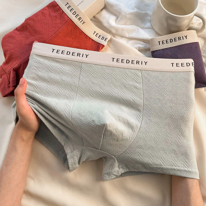 Men's Pure Cotton Breathable Comfortable Solid Color Boxers - Image 7