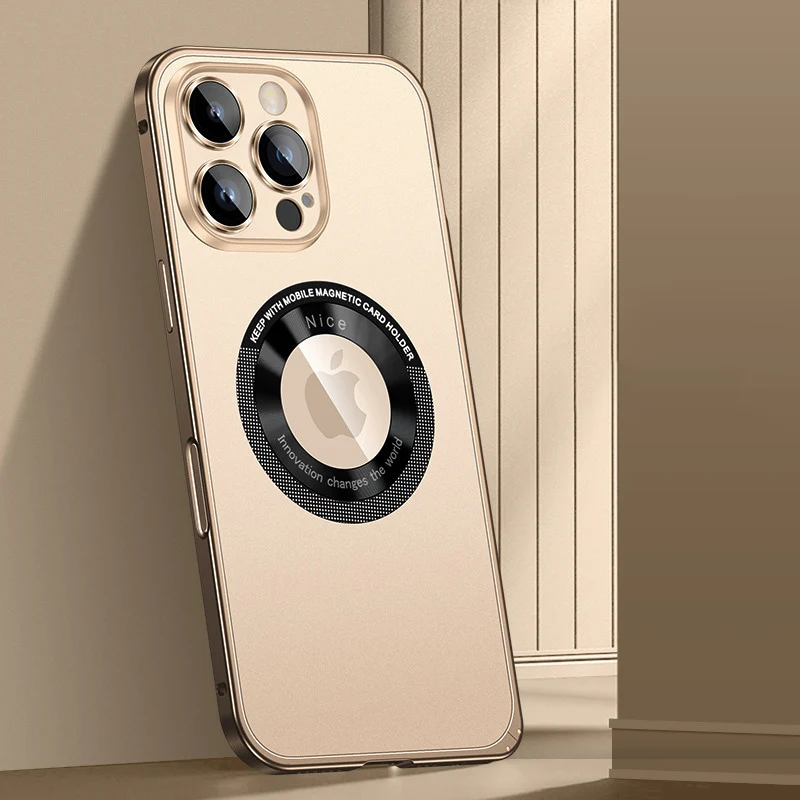 Metal Frame Hollow Magnetic Mobile Phone Case - Image 5