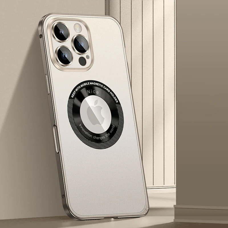 Metal Frame Hollow Magnetic Mobile Phone Case - Image 7